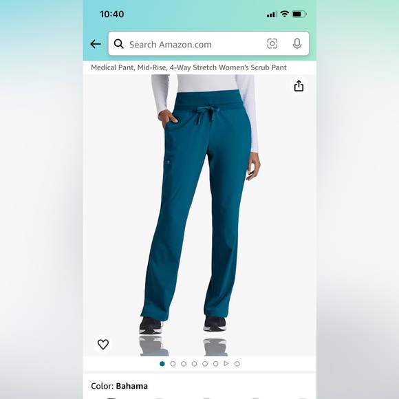 Excellent used condition barco one size medium bahama scrub pants - Picture 5 of 6